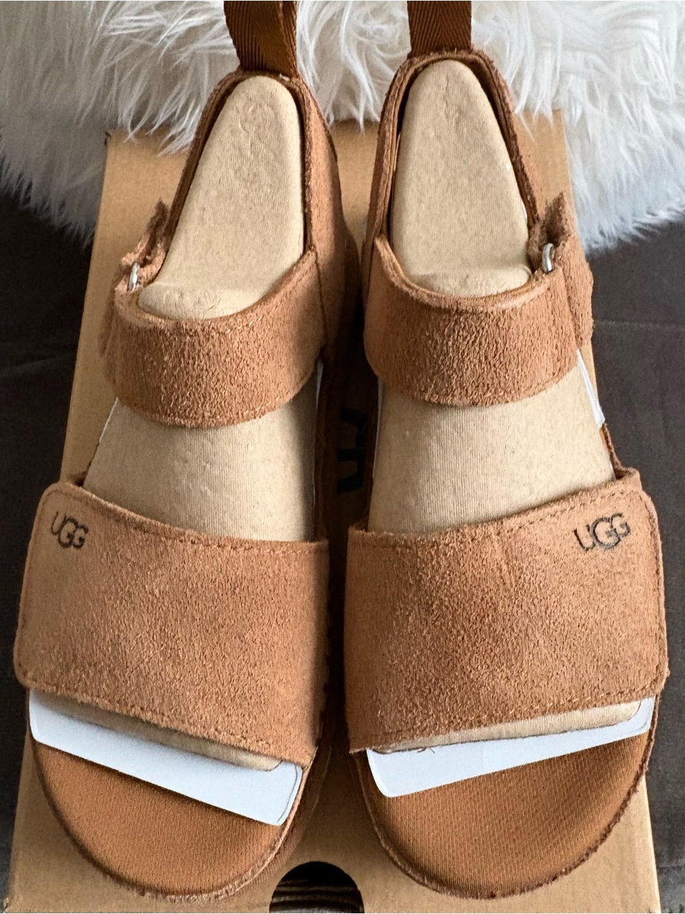 UGG Women's Chestnut Suede Double-Strap Sandals